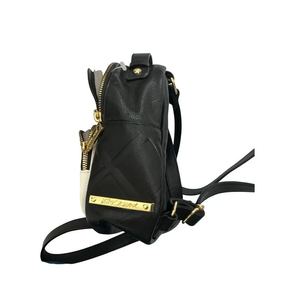 Betsey Johnson Mini Backpack Bow Bag Floral Lining